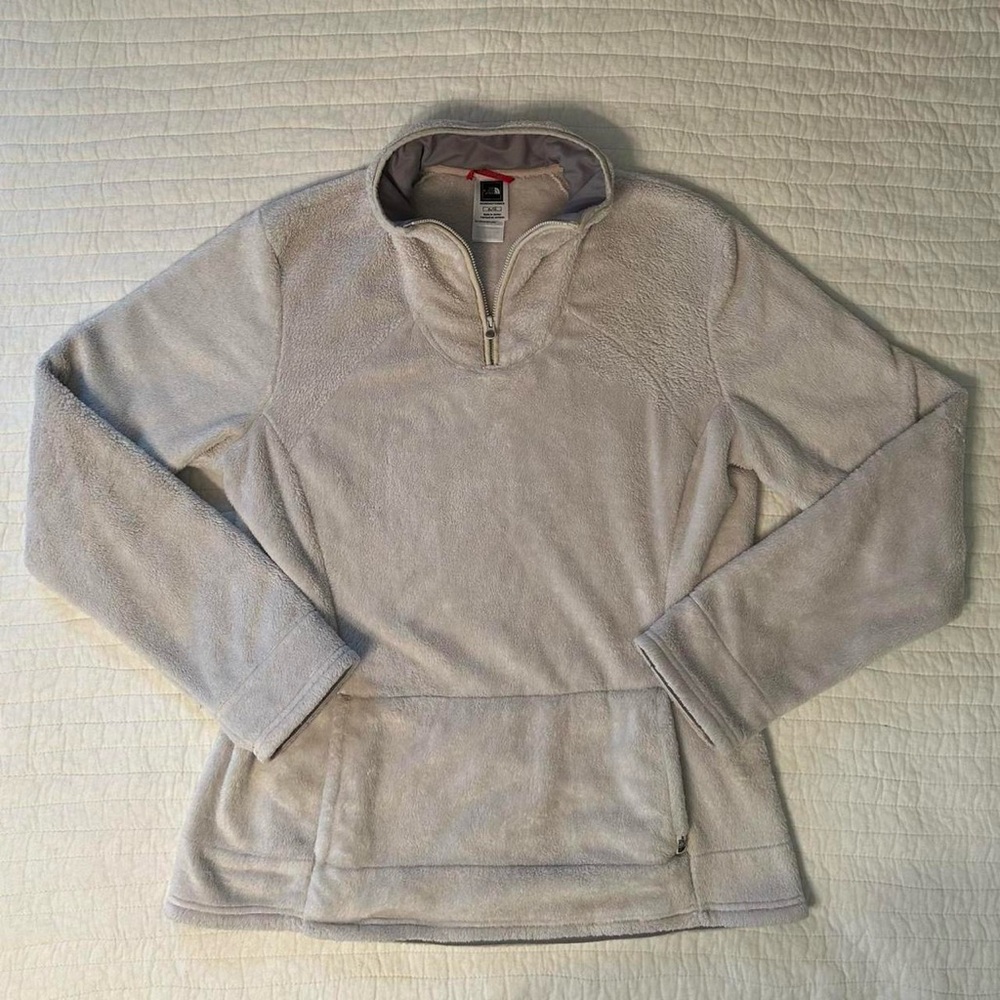 North Face Cream White Super Soft Pullover Jacket